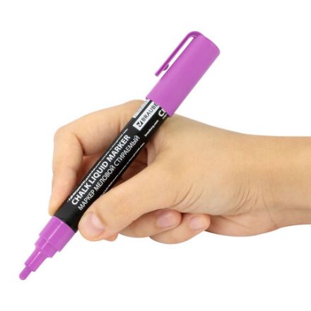 Маркер меловой CHALK LIQUID MARKER, ФИОЛЕТОВЫЙ, 3 мм, стираемый, BRAUBERG "CHALK", 152588 Маркер меловой CHALK LIQUID MARKER, ФИОЛЕТОВЫЙ, 3 мм, стираемый, BRAUBERG "CHALK", 152588
