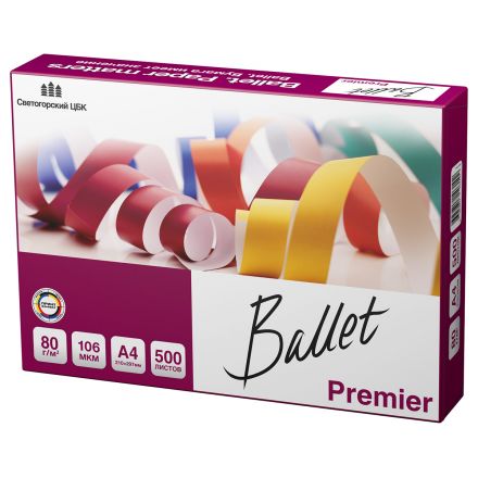 Бумага Ballet "Premier" А4, Марка А, 500л. Бумага Ballet "Premier" А4, Марка А, 500л.