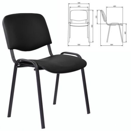 Стул STAFF "Iso Lite CF-008", кожзам черный (Z-11), 532564 Стул STAFF "Iso Lite CF-008", кожзам черный (Z-11), 532564