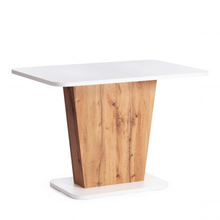 Стол Tetchair обеденный GENT, ЛДСП, 110-145x68,6x75,5 см, Дуб вотан/Белый