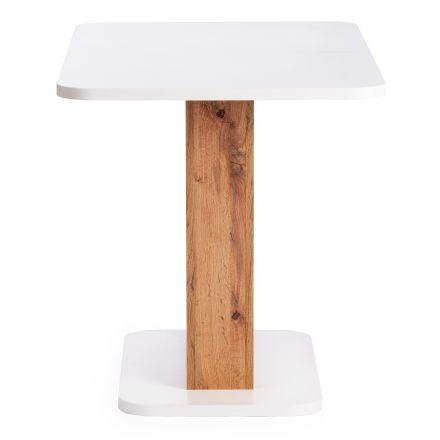 Стол Tetchair обеденный GENT, ЛДСП, 110-145x68,6x75,5 см, Дуб вотан/Белый Стол Tetchair обеденный GENT, ЛДСП, 110-145x68,6x75,5 см, Дуб вотан/Белый