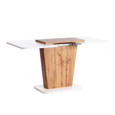 Стол Tetchair обеденный GENT, ЛДСП, 110-145x68,6x75,5 см, Дуб вотан/Белый Стол Tetchair обеденный GENT, ЛДСП, 110-145x68,6x75,5 см, Дуб вотан/Белый