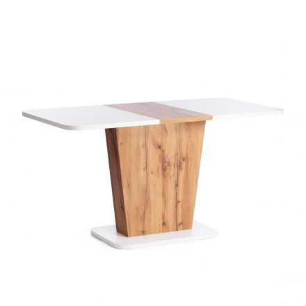 Стол Tetchair обеденный GENT, ЛДСП, 110-145x68,6x75,5 см, Дуб вотан/Белый Стол Tetchair обеденный GENT, ЛДСП, 110-145x68,6x75,5 см, Дуб вотан/Белый