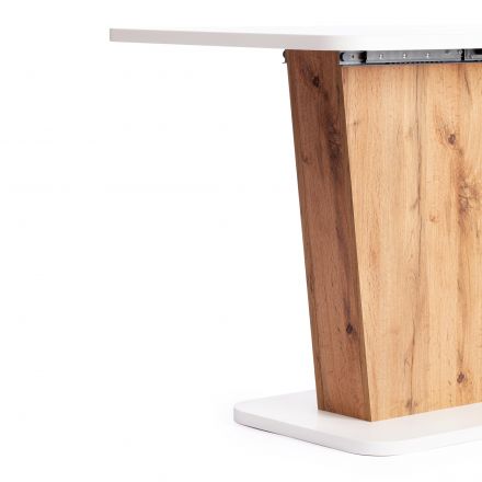 Стол Tetchair обеденный GENT, ЛДСП, 110-145x68,6x75,5 см, Дуб вотан/Белый Стол Tetchair обеденный GENT, ЛДСП, 110-145x68,6x75,5 см, Дуб вотан/Белый