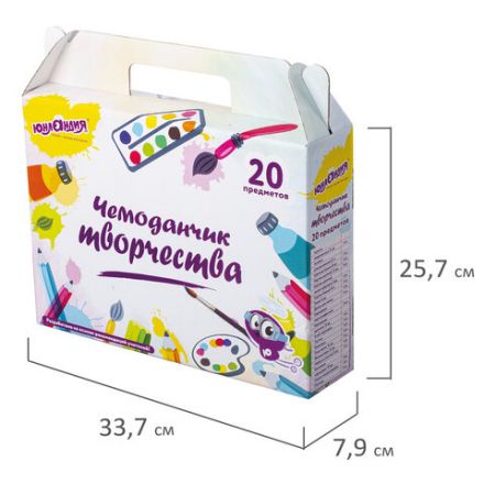 Набор для творчества в подарочной коробке ЮНЛАНДИЯ "ЧЕМОДАНЧИК ТВОРЧЕСТВА" 20 предметов, 880124 Набор для творчества в подарочной коробке ЮНЛАНДИЯ "ЧЕМОДАНЧИК ТВОРЧЕСТВА" 20 предметов, 880124