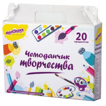 Набор для творчества в подарочной коробке ЮНЛАНДИЯ "ЧЕМОДАНЧИК ТВОРЧЕСТВА" 20 предметов, 880124 Набор для творчества в подарочной коробке ЮНЛАНДИЯ "ЧЕМОДАНЧИК ТВОРЧЕСТВА" 20 предметов, 880124