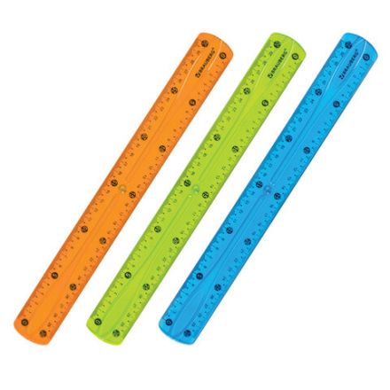 Линейка 30 см гибкая BRAUBERG "FLEX", пластиковая, ассорти, европодвес, 210675 Линейка 30 см гибкая BRAUBERG "FLEX", пластиковая, ассорти, европодвес, 210675