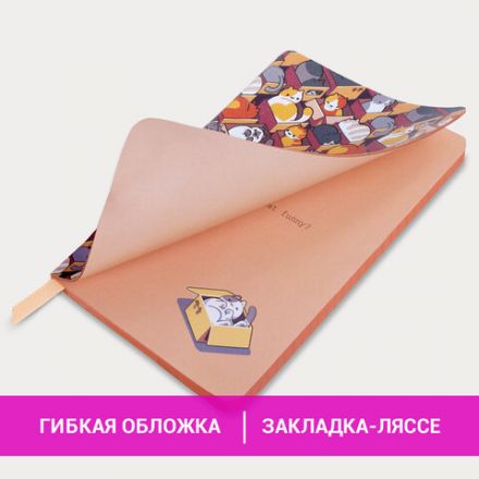 Блокнот МАЛЫЙ ФОРМАТ (100х150 мм) А6, BRAUBERG VISTA "Catopolis", под кожу, гибкий, 80 л., 112100 Блокнот МАЛЫЙ ФОРМАТ (100х150 мм) А6, BRAUBERG VISTA "Catopolis", под кожу, гибкий, 80 л., 112100