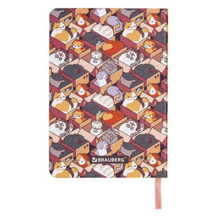 Блокнот МАЛЫЙ ФОРМАТ (100х150 мм) А6, BRAUBERG VISTA "Catopolis", под кожу, гибкий, 80 л., 112100 Блокнот МАЛЫЙ ФОРМАТ (100х150 мм) А6, BRAUBERG VISTA "Catopolis", под кожу, гибкий, 80 л., 112100