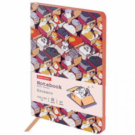 Блокнот МАЛЫЙ ФОРМАТ (100х150 мм) А6, BRAUBERG VISTA "Catopolis", под кожу, гибкий, 80 л., 112100 Блокнот МАЛЫЙ ФОРМАТ (100х150 мм) А6, BRAUBERG VISTA "Catopolis", под кожу, гибкий, 80 л., 112100