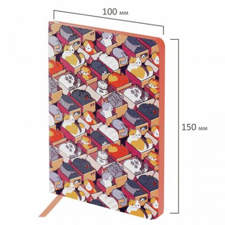 Блокнот МАЛЫЙ ФОРМАТ (100х150 мм) А6, BRAUBERG VISTA "Catopolis", под кожу, гибкий, 80 л., 112100 Блокнот МАЛЫЙ ФОРМАТ (100х150 мм) А6, BRAUBERG VISTA "Catopolis", под кожу, гибкий, 80 л., 112100