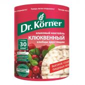 Хлебцы хрустящие Злаковый коктейль клюквенный Dr.Korner 100 гр