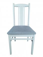 Стул Гольф 3 эмаль белая/рогожка морская Стул Гольф 3 эмаль белая/рогожка морская