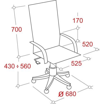 Кресло VT_CH685 ткань серая Кресло VT_CH685 ткань серая