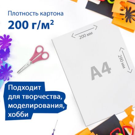 Картон белый А4 МЕЛОВАННЫЙ (белый оборот), 16 листов, в папке, BRAUBERG, 200х290 мм, 113561 Картон белый А4 МЕЛОВАННЫЙ (белый оборот), 16 листов, в папке, BRAUBERG, 200х290 мм, 113561