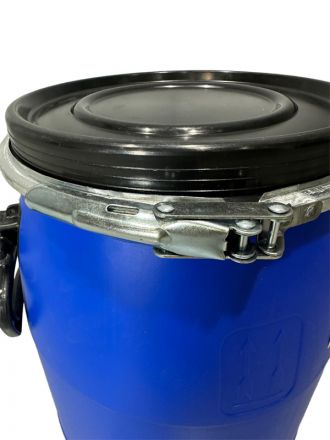 Бочка 30л. круглая, с крышкой и обручем синий Бочка 30л. круглая, с крышкой и обручем синий