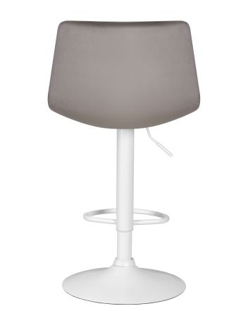 Стул барный DOBRIN TAILOR WHITE, серый велюр (MJ9-75) Стул барный DOBRIN TAILOR WHITE, серый велюр (MJ9-75)