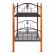 Кровать BOLERO двухярусная, дерево гевея/металл, 90*200 см (bunk bed), красный дуб/черный