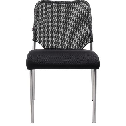 Стул UN_Amigo chrome сиденье W/спинка T _ хром сетка ткань / черный