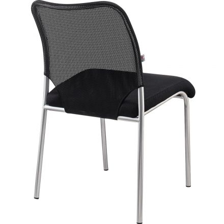 Стул UN_Amigo chrome сиденье W/спинка T _ хром сетка ткань / черный