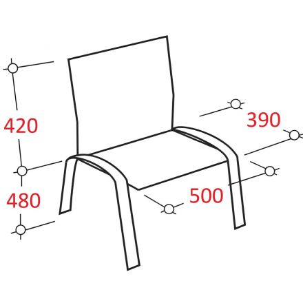 Стул UN_Amigo chrome сиденье W/спинка T _ хром сетка ткань / черный