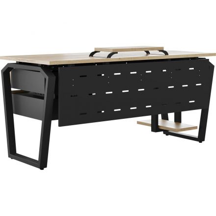 Стол офисный Kobor TB-100/60 1000×600×750 Черный муар/Дуб натуральный Стол офисный Kobor TB-100/60 1000×600×750 Черный муар/Дуб натуральный