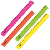 Линейка пластиковая 30 см, ПИФАГОР, неоновая, ассорти, 210608 Линейка пластиковая 30 см, ПИФАГОР, неоновая, ассорти, 210608