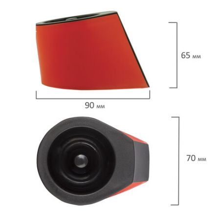 Скрепочница магнитная ОФИСМАГ с 30 скрепками, стильный корпус, красно-черная, 225192 Скрепочница магнитная ОФИСМАГ с 30 скрепками, стильный корпус, красно-черная, 225192