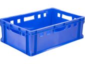 Ящик мясной 600х400х200 сплошной Е2 синий Ящик мясной 600х400х200 сплошной Е2 синий