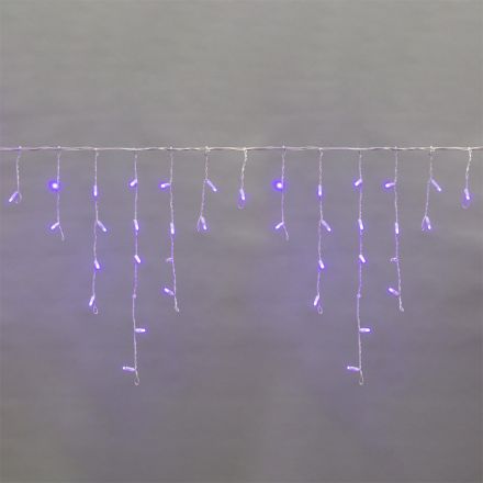 Гирлянда светодиодная Айсикл (бахрома) 76, 2,4х0,6м, 230В, синие, 255-033-6