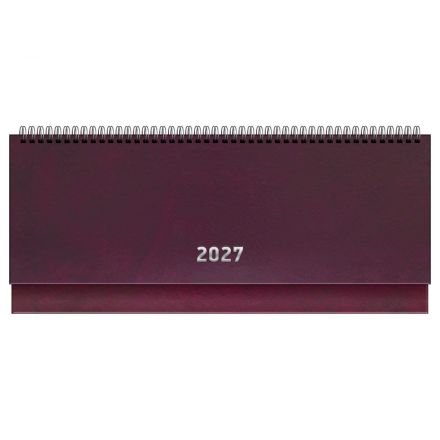 Планинг датированный 2027г., 64л., 285*100, бумвинил, BG, бордовый