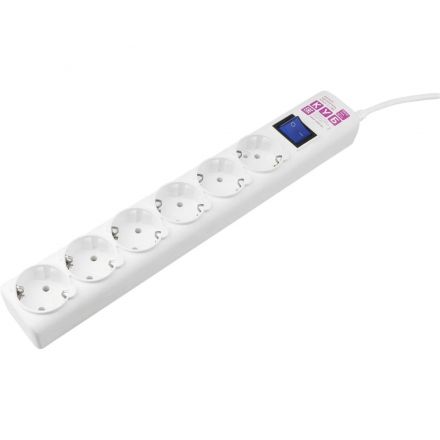 Сетевой фильтр Power Cube 6р/3м 16А бел (SPG6-16-3M)