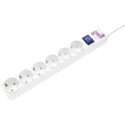Сетевой фильтр Power Cube 6р/3м 16А бел (SPG6-16-3M)