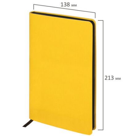 Ежедневник недатированный А5 138х213 мм BRAUBERG "Metropolis Mix", под кожу, 136 л., желтый, 113292 Ежедневник недатированный А5 138х213 мм BRAUBERG "Metropolis Mix", под кожу, 136 л., желтый, 113292