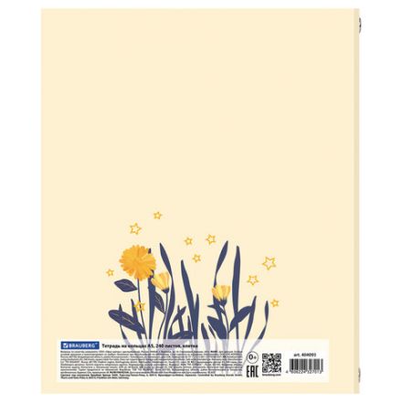 Тетрадь на кольцах А5 (175х215 мм), 240 листов, твердый картон, клетка, BRAUBERG, Miracle, 404093 Тетрадь на кольцах А5 (175х215 мм), 240 листов, твердый картон, клетка, BRAUBERG, Miracle, 404093