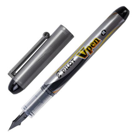 Ручка перьевая PILOT V-Pen, ЧЕРНАЯ, корпус серый, линия письма 0,58 мм, SVP-4M B Ручка перьевая PILOT V-Pen, ЧЕРНАЯ, корпус серый, линия письма 0,58 мм, SVP-4M B