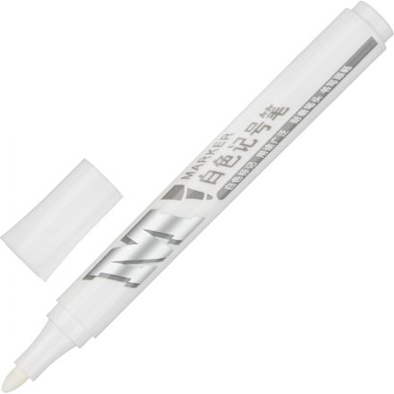 Маркер перманентный M&G, круглый наконечник, толщина линии 1 мм, белый Маркер перманентный M&G, круглый наконечник, толщина линии 1 мм, белый