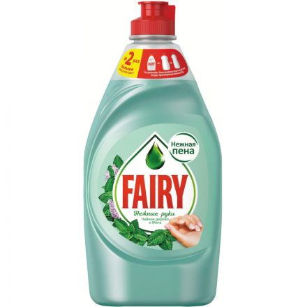 Средство для мытья посуды Fairy Нежные руки Чайное дерево и Мята 450мл