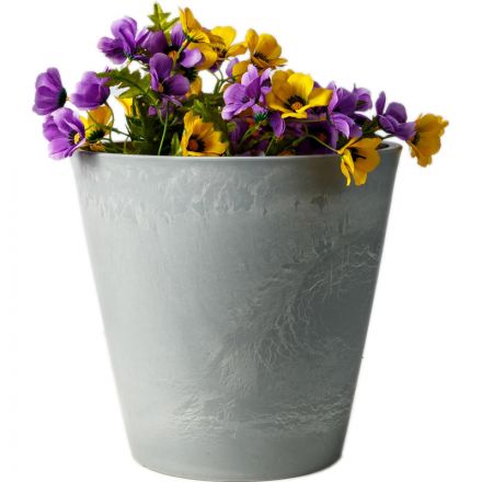 Горшок для растений Квадратный,6,5 л,ДРЕВЕСНЫЙ УГОЛЬ (СЕРЫЙ),H-16UF20