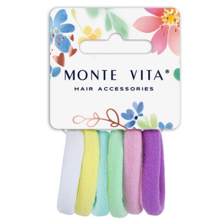 Резинки для волос НАБОР 6 шт., мягкие, средние, пастельные цвета, MONTE VITA (МОНТЕ ВИТА), 457047 Резинки для волос НАБОР 6 шт., мягкие, средние, пастельные цвета, MONTE VITA (МОНТЕ ВИТА), 457047