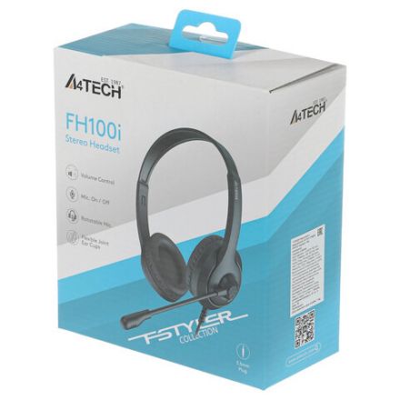 Наушники с микрофоном (гарнитура) A4TECH Fstyler FH100i, проводные, 1,8 м, USB, черные, 1774499 Наушники с микрофоном (гарнитура) A4TECH Fstyler FH100i, проводные, 1,8 м, USB, черные, 1774499