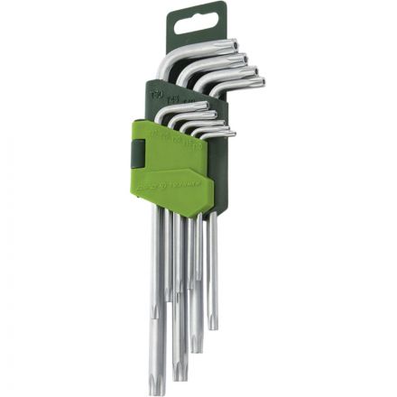 Набор ключей угловых TORX с отверстием 9 шт (Т10-Т50) Дело Техники 563591