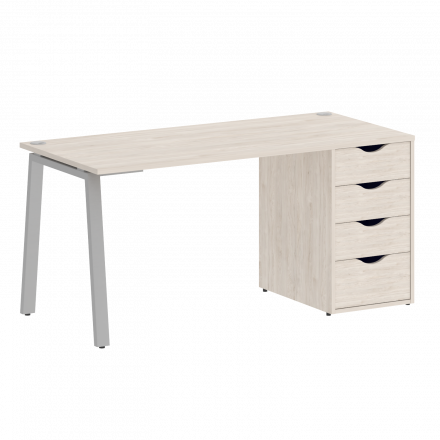 Home Office Стол письменный VR.SP-3-158.4.A Денвер светлый/Серый металл 1580*720*750