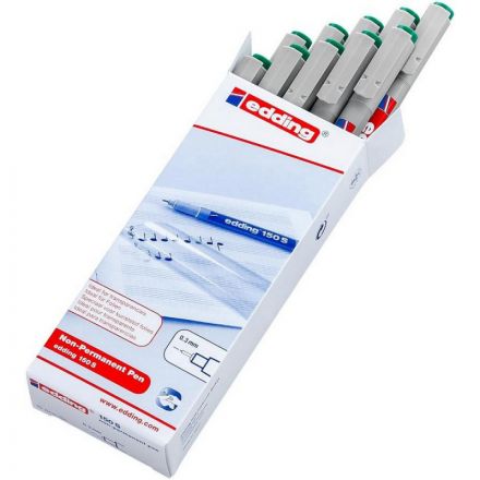 Маркер для глянц.поверх. EDDING E-150/4 S зеленый 0,3мм стираемый Маркер для глянц.поверх. EDDING E-150/4 S зеленый 0,3мм стираемый