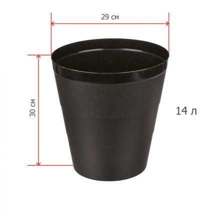 Корзина для бумаг, 14 л, черная