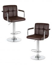 Набор 2 шт Стул барный DOBRIN KRUGER ARM, коричневый Набор 2 шт Стул барный DOBRIN KRUGER ARM, коричневый