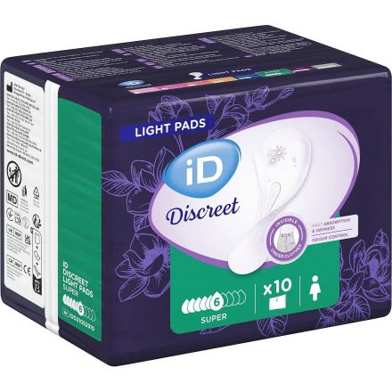 Прокладки урологические ID Light Discreet Super 10 шт/уп