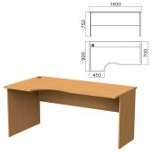 Стол письменный эргономичный "Монолит", 1600х900х750 мм, левый, цвет бук бавария, СМ7.1 Стол письменный эргономичный "Монолит", 1600х900х750 мм, левый, цвет бук бавария, СМ7.1