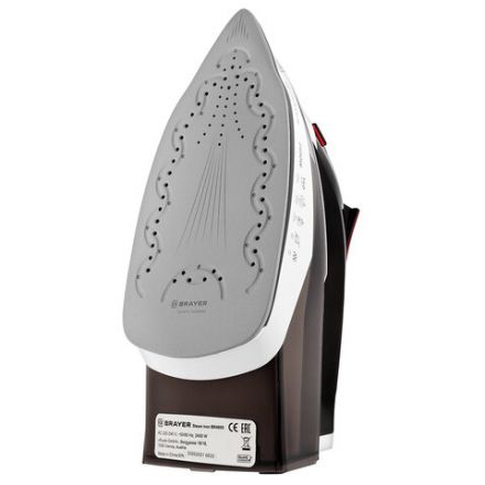 Утюг BRAYER BR4005, 2400 Вт, керамическое покрытие, самоочистка, антикапля, антинакипь, автоотключение, коричневый Утюг BRAYER BR4005, 2400 Вт, керамическое покрытие, самоочистка, антикапля, антинакипь, автоотключение, коричневый