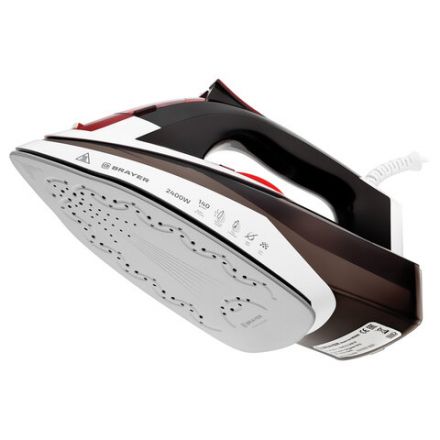Утюг BRAYER BR4005, 2400 Вт, керамическое покрытие, самоочистка, антикапля, антинакипь, автоотключение, коричневый Утюг BRAYER BR4005, 2400 Вт, керамическое покрытие, самоочистка, антикапля, антинакипь, автоотключение, коричневый